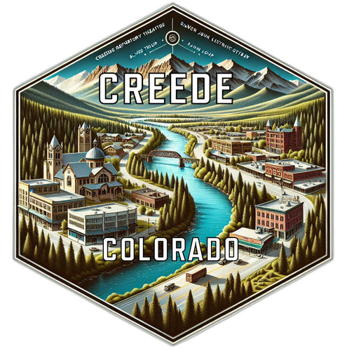 Creede Colorado Travel Destination Souvenir Vinyl Decal Sticker 4-Inch