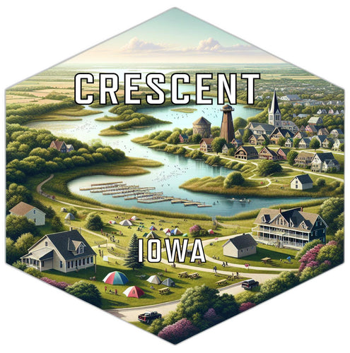 Crescent Iowa Travel Destination Souvenir Vinyl Decal Sticker 6-Inch