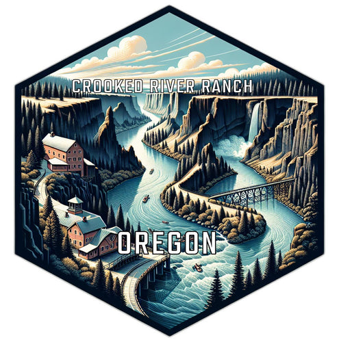 Crooked River Ranch Oregon Travel Destination Souvenir Vinyl Decal Sticker 6-Inch
