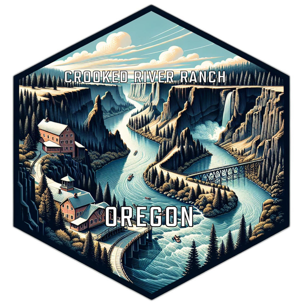 Crooked River Ranch Oregon Travel Destination Souvenir Vinyl Decal Sticker 6-Inch