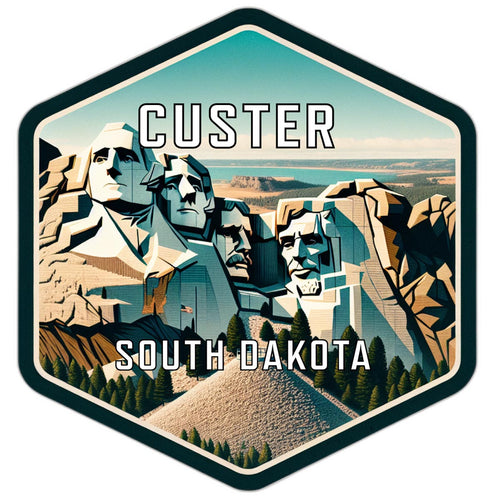 Custer South Dakota Travel Destination Souvenir Vinyl Decal Sticker 2-Inch