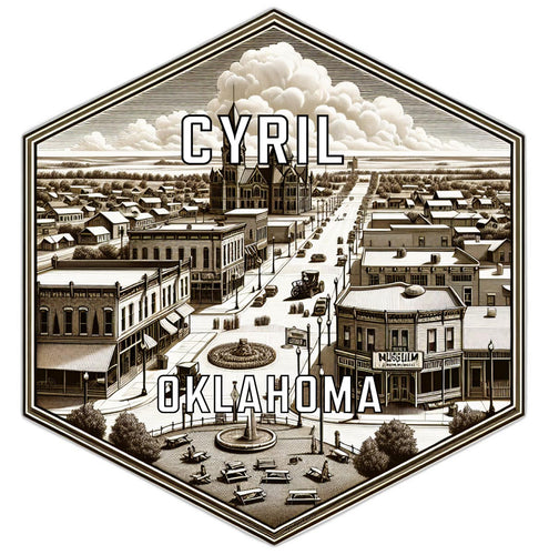 Cyril Oklahoma Travel Destination Souvenir Vinyl Decal Sticker 2-Inch
