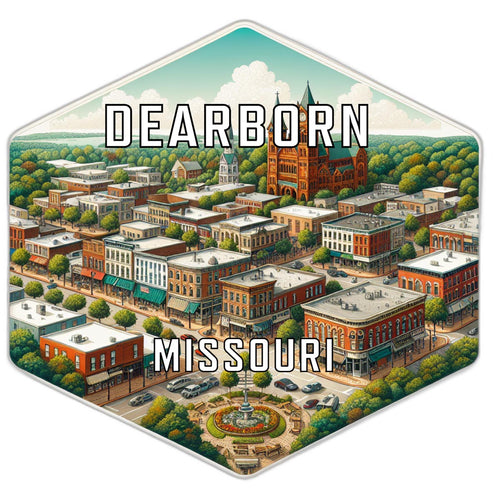 Dearborn Missouri Travel Destination Souvenir Vinyl Decal Sticker 4-Inch