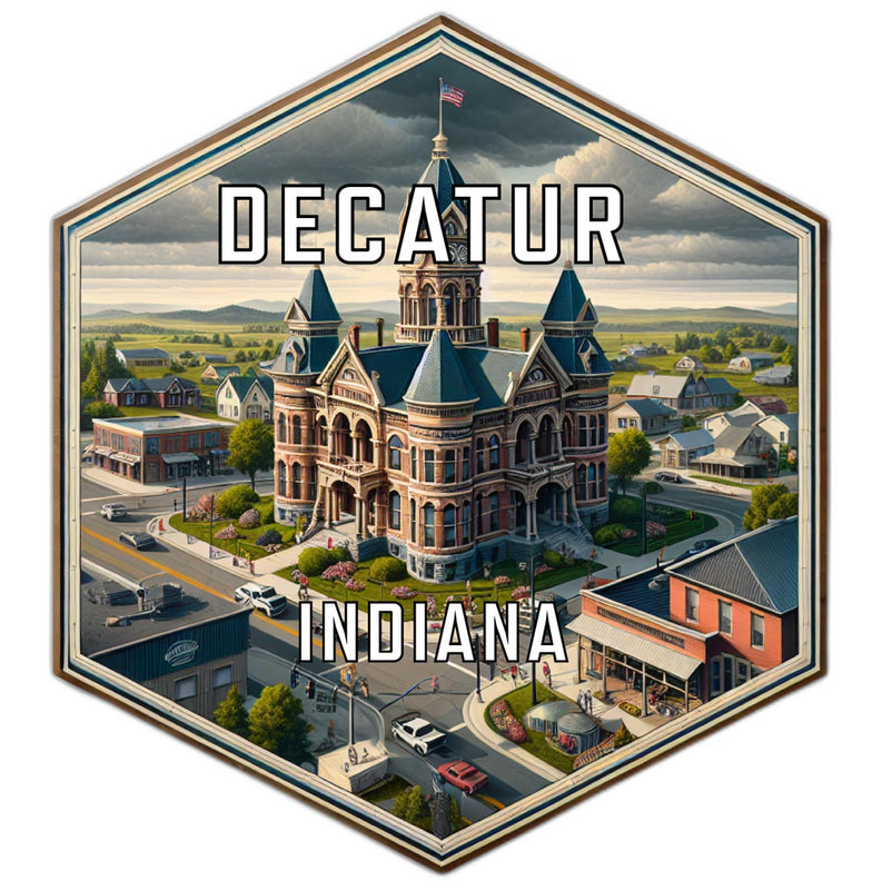 Decatur Indiana Travel Destination Souvenir Vinyl Decal Sticker 2-Inch