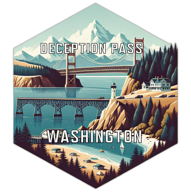 Deception Pass Washington Travel Destination Souvenir Vinyl Decal Sticker 6-Inch