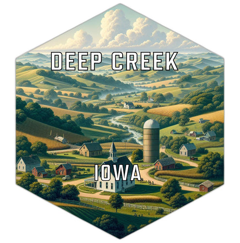 Deep Creek Iowa Travel Destination Souvenir Vinyl Decal Sticker 2-Inch