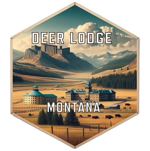Deer Lodge Montana Travel Destination Souvenir Vinyl Decal Sticker 4-Inch