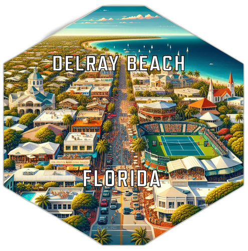 Delray Beach Florida Travel Destination Souvenir Vinyl Decal Sticker 2-Inch