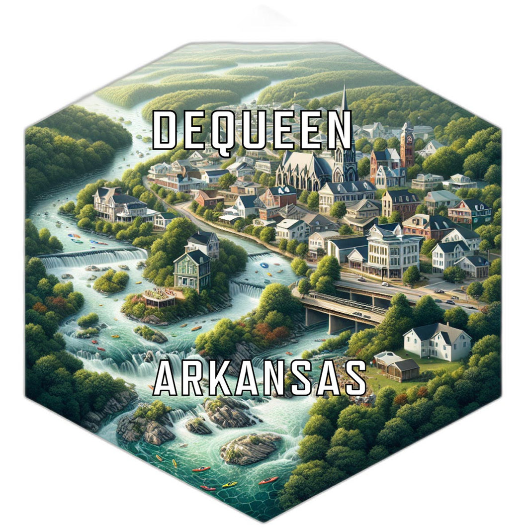 Dequeen Arkansas Travel Destination Souvenir Vinyl Decal Sticker 2-Inch
