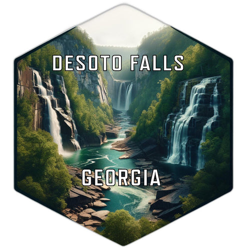 Desoto Falls Georgia Travel Destination Souvenir Vinyl Decal Sticker 2-Inch