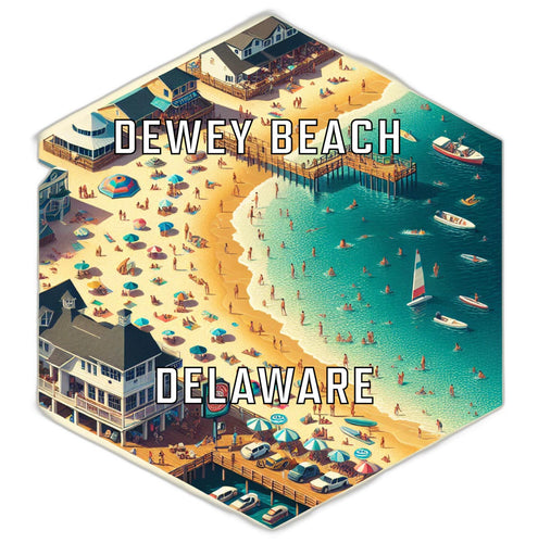 Dewey Beach Delaware Travel Destination Souvenir Vinyl Decal Sticker 2-Inch