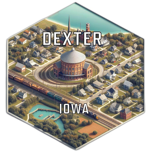 Dexter Iowa Travel Destination Souvenir Vinyl Decal Sticker 2-Inch