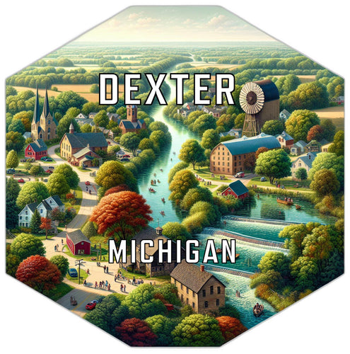 Dexter Michigan Travel Destination Souvenir Vinyl Decal Sticker 2-Inch