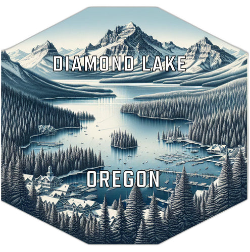Diamond Lake Oregon Travel Destination Souvenir Vinyl Decal Sticker 2-Inch