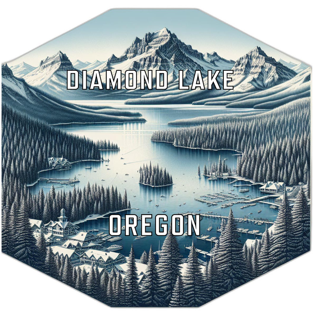 Diamond Lake Oregon Travel Destination Souvenir Vinyl Decal Sticker 2-Inch