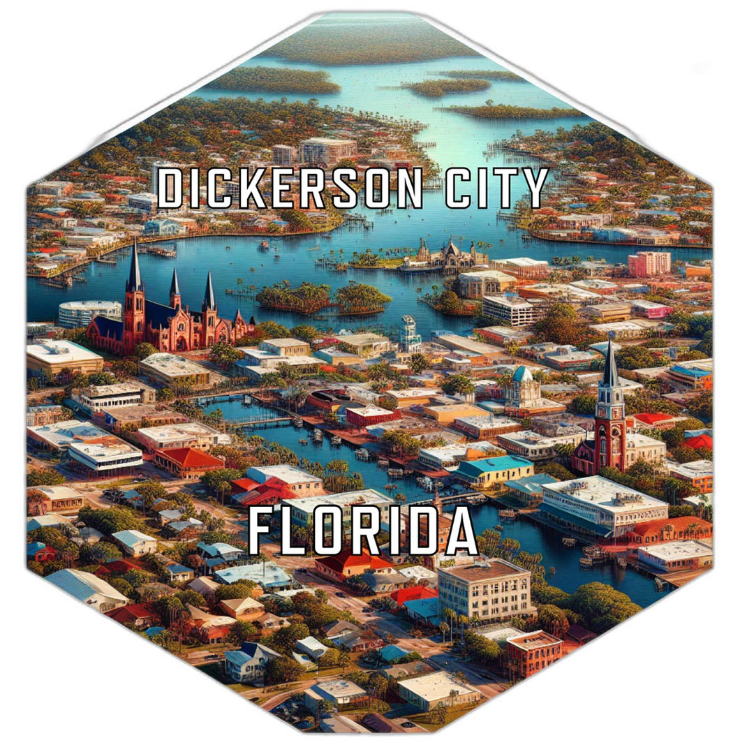 Dickerson City Florida Travel Destination Souvenir Vinyl Decal Sticker 2-Inch