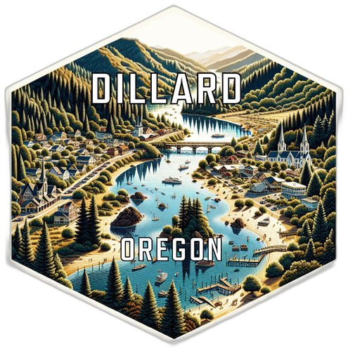 Dillard Oregon Travel Destination Souvenir Vinyl Decal Sticker 6-Inch