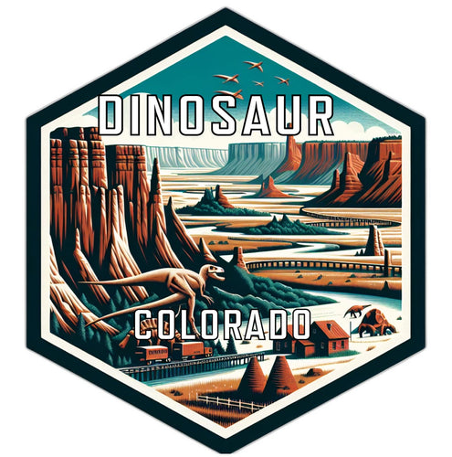 Dinosaur Colorado Travel Destination Souvenir Vinyl Decal Sticker 2-Inch