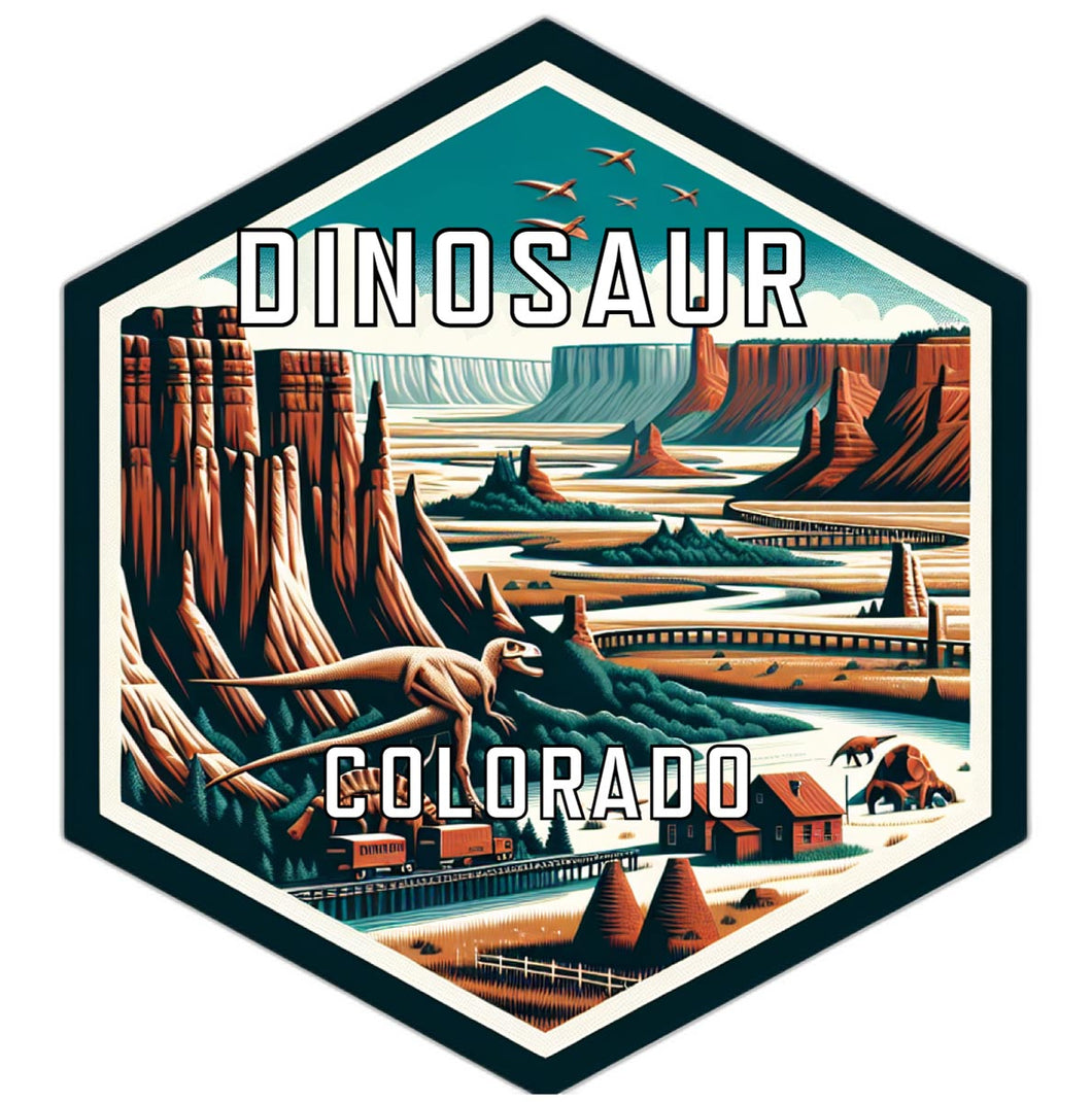 Dinosaur Colorado Travel Destination Souvenir Vinyl Decal Sticker 2-Inch