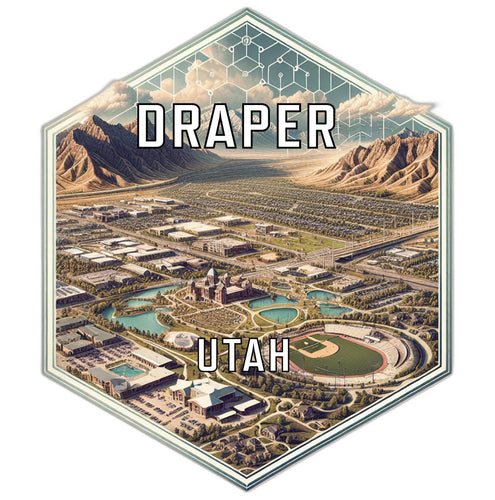 Draper Utah Travel Destination Souvenir Vinyl Decal Sticker 2-Inch