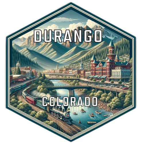 Durango Colorado Travel Destination Souvenir Vinyl Decal Sticker 4-Inch