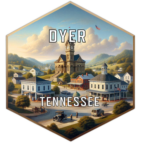 Dyer Tennessee Travel Destination Souvenir Vinyl Decal Sticker 6-Inch