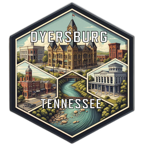 Dyersburg Tennessee Travel Destination Souvenir Vinyl Decal Sticker 6-Inch