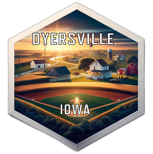 Dyersville Iowa Travel Destination Souvenir Vinyl Decal Sticker 6-Inch