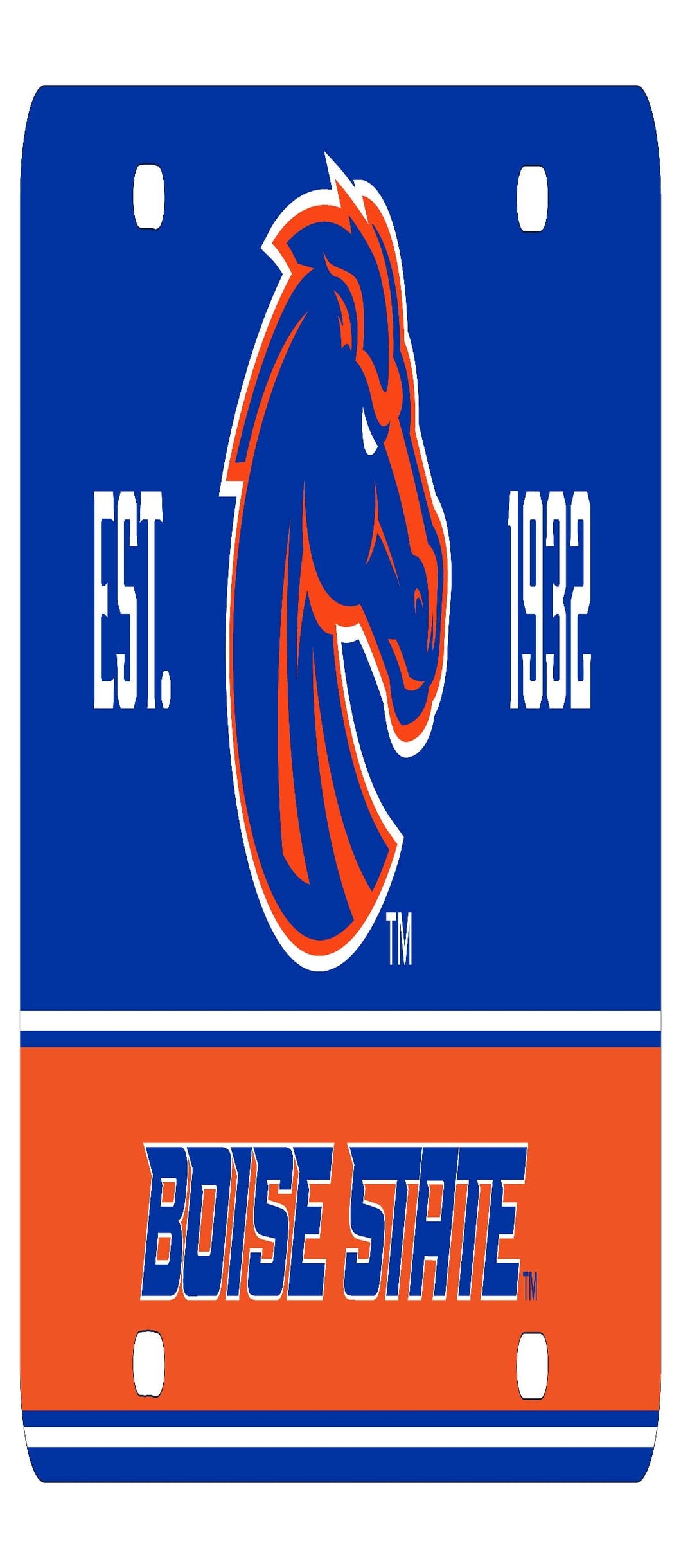 NCAA Boise State Broncos Metal License Plate - Lightweight, Sturdy & Versatile