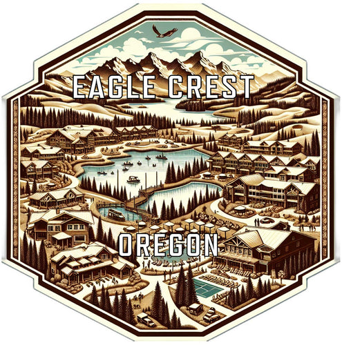 Eagle Crest Oregon Travel Destination Souvenir Vinyl Decal Sticker 2-Inch