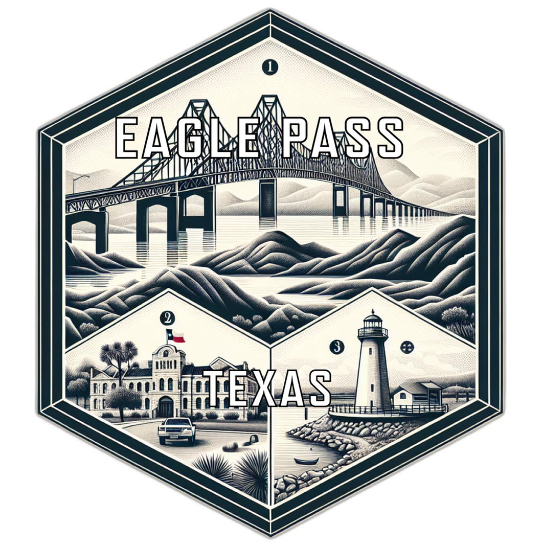 Eagle Pass Texas Travel Destination Souvenir Vinyl Decal Sticker 2-Inch