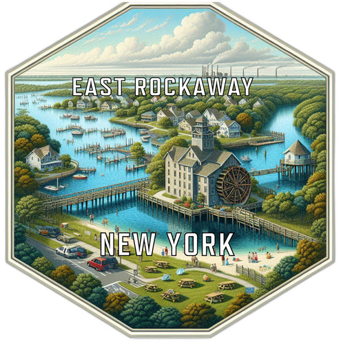 East Rockaway New York Travel Destination Souvenir Vinyl Decal Sticker 4-Inch