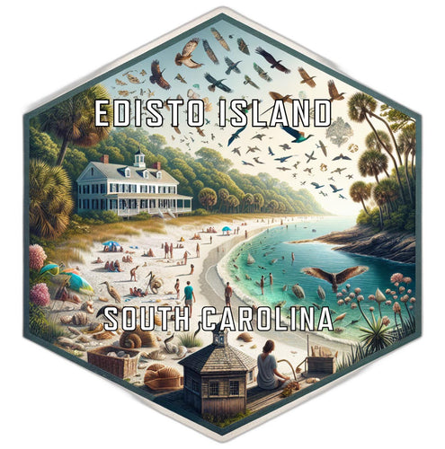 Edisto Island South Carolina Travel Destination Souvenir Vinyl Decal Sticker 2-Inch