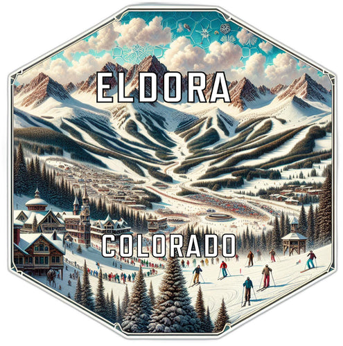 Eldora Colorado Travel Destination Souvenir Vinyl Decal Sticker 4-Inch