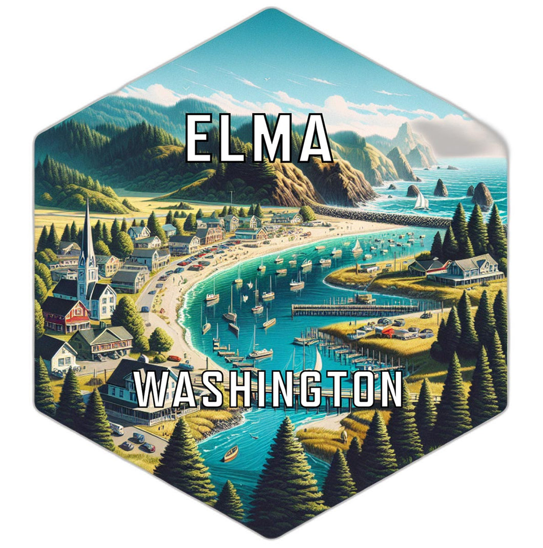 Elma Washington Travel Destination Souvenir Vinyl Decal Sticker 6-Inch