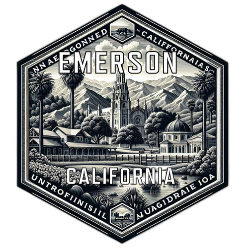 Emerson California Travel Destination Souvenir Vinyl Decal Sticker 4-Inch
