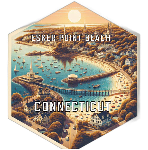Esker Point Beach Connecticut Travel Destination Souvenir Vinyl Decal Sticker 2-Inch