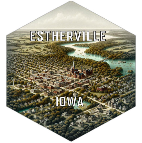 Estherville Iowa Travel Destination Souvenir Vinyl Decal Sticker 2-Inch