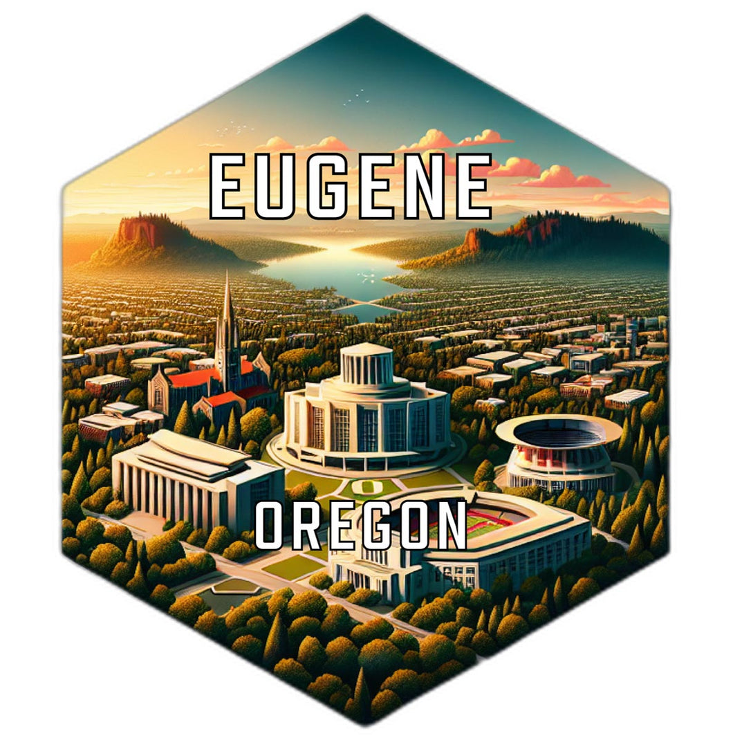 Eugene Oregon Travel Destination Souvenir Vinyl Decal Sticker 2-Inch