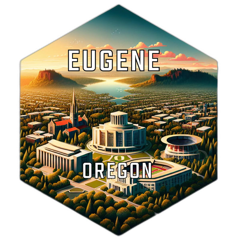Eugene Oregon Travel Destination Souvenir Vinyl Decal Sticker 2-Inch