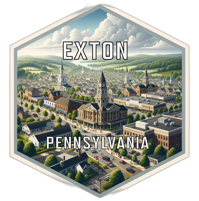 Exton Pennsylvania Travel Destination Souvenir Vinyl Decal Sticker 4-Inch