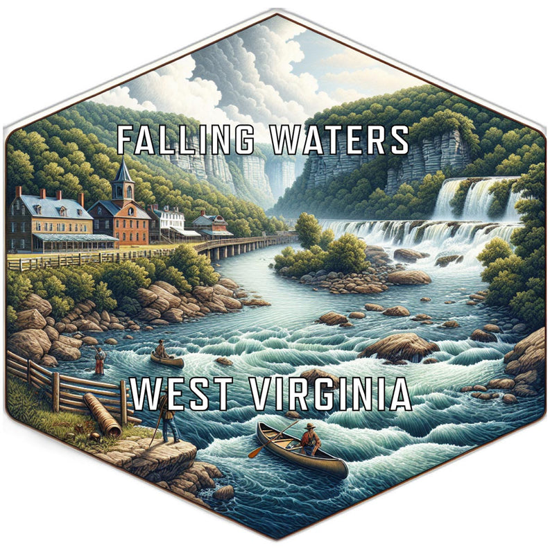 Falling Waters West Virginia Travel Destination Souvenir Vinyl Decal Sticker 2-Inch