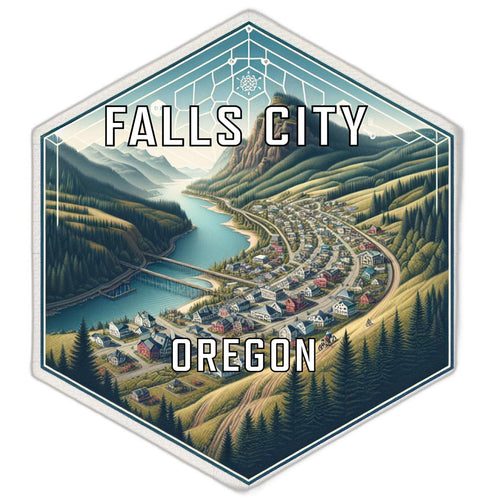 Falls City Oregon Travel Destination Souvenir Vinyl Decal Sticker 2-Inch