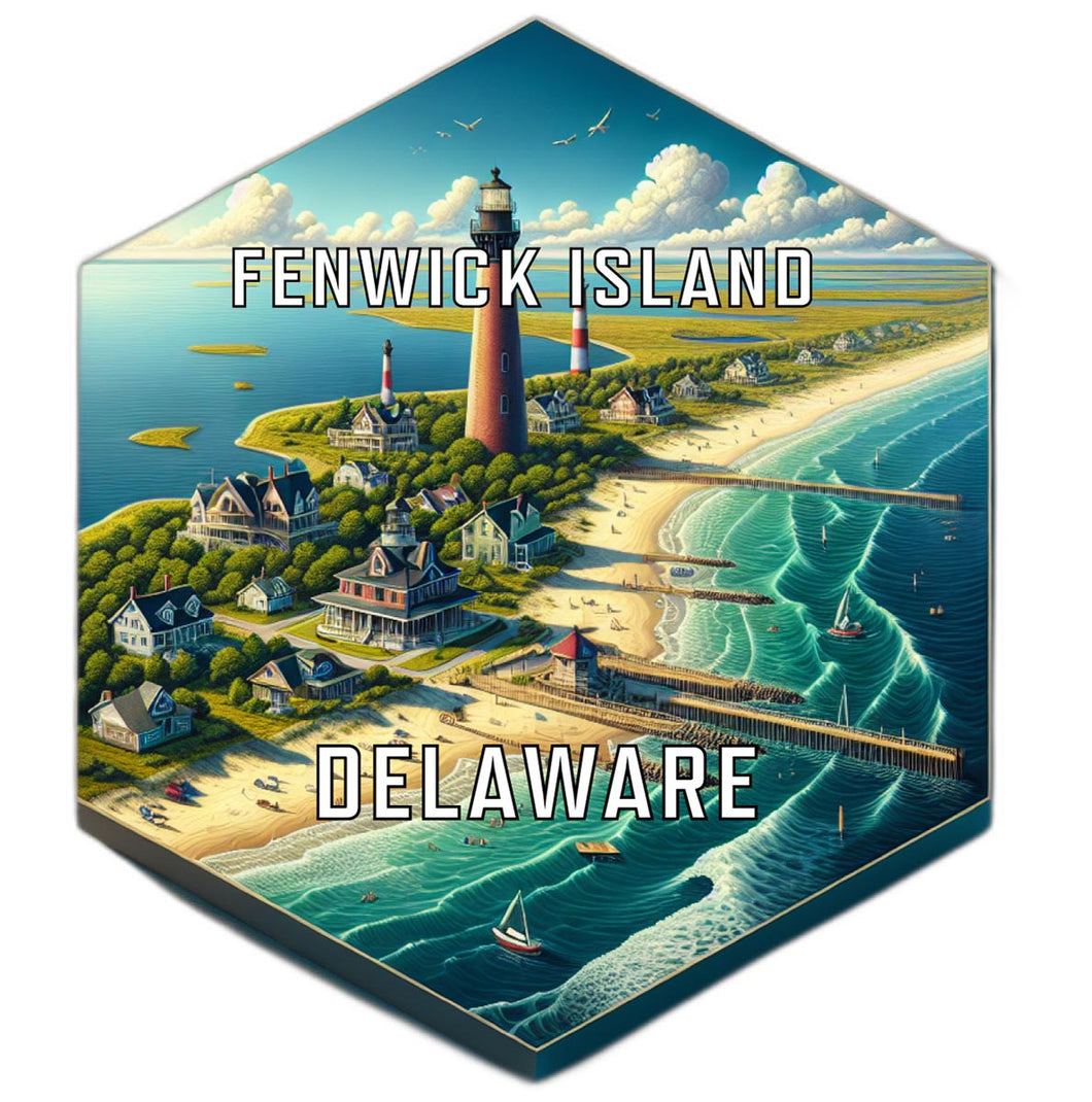 Fenwick Island Delaware Travel Destination Souvenir Vinyl Decal Sticker 2-Inch