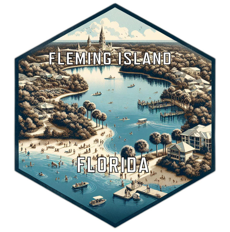 Fleming Island Florida Travel Destination Souvenir Vinyl Decal Sticker 4-Inch