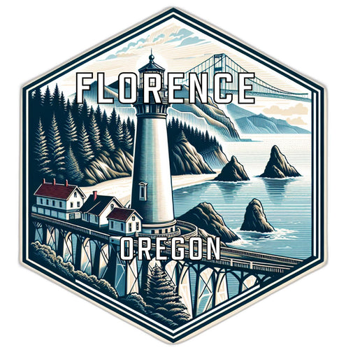 Florence Oregon Travel Destination Souvenir Vinyl Decal Sticker 6-Inch