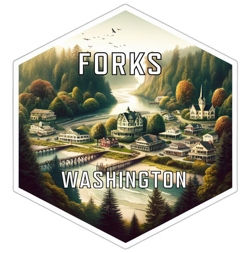 Forks Washington Travel Destination Souvenir Vinyl Decal Sticker 2-Inch