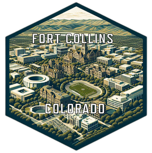 Fort Collins Colorado Travel Destination Souvenir Vinyl Decal Sticker 6-Inch