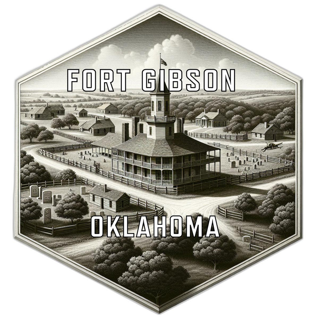 Fort Gibson Oklahoma Travel Destination Souvenir Vinyl Decal Sticker 2-Inch
