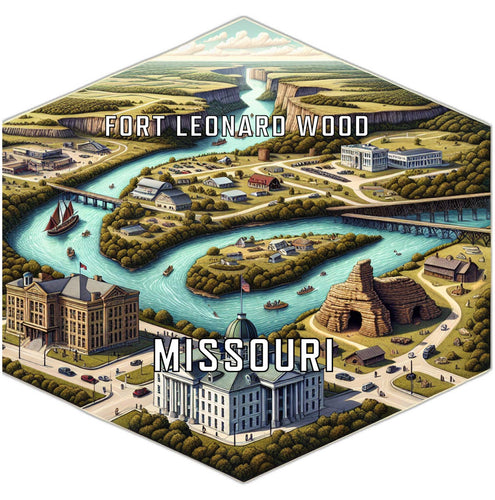 Fort Leonard Wood Missouri Travel Destination Souvenir Vinyl Decal Sticker 2-Inch
